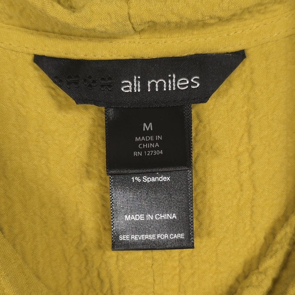 Ali Miles Asymmetrical Tunic Top Cowl Neck Lagenlook Crinkle Women’s‎ MEDIUM - Picture 2 of 16